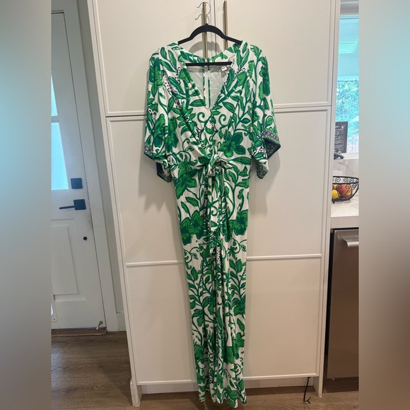 Lilly Pulitzer Wisteria Green Leaf Print Maxi Dress - Picture 5 of 6